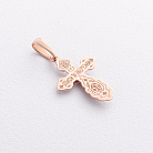 Золотий хрестик "Розп'яття. Спаси і Збережи" 210196 от ювелирного магазина Оникс - 1