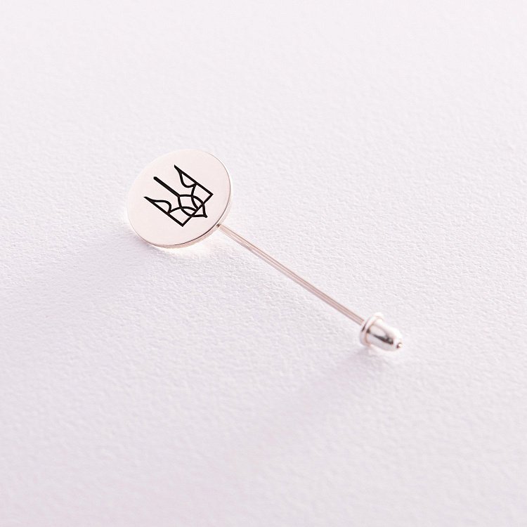 Серебряный значок "Герб Украины - Тризуб" 20055 от ювелирного магазина Оникс