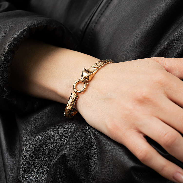 Браслет "Пантера" у червоному золоті б05811 від ювелірного магазину Онікс - 3