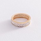 Золотое кольцо с фианитами к03359 от ювелирного магазина Оникс - 2