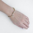 Золотой браслет с подвесками с фианитами б02372 от ювелирного магазина Оникс - 2