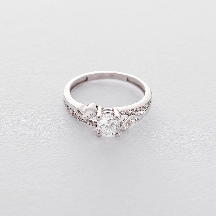 Золотое помолвочное кольцо (фианиты) к05203 от ювелирного магазина Оникс