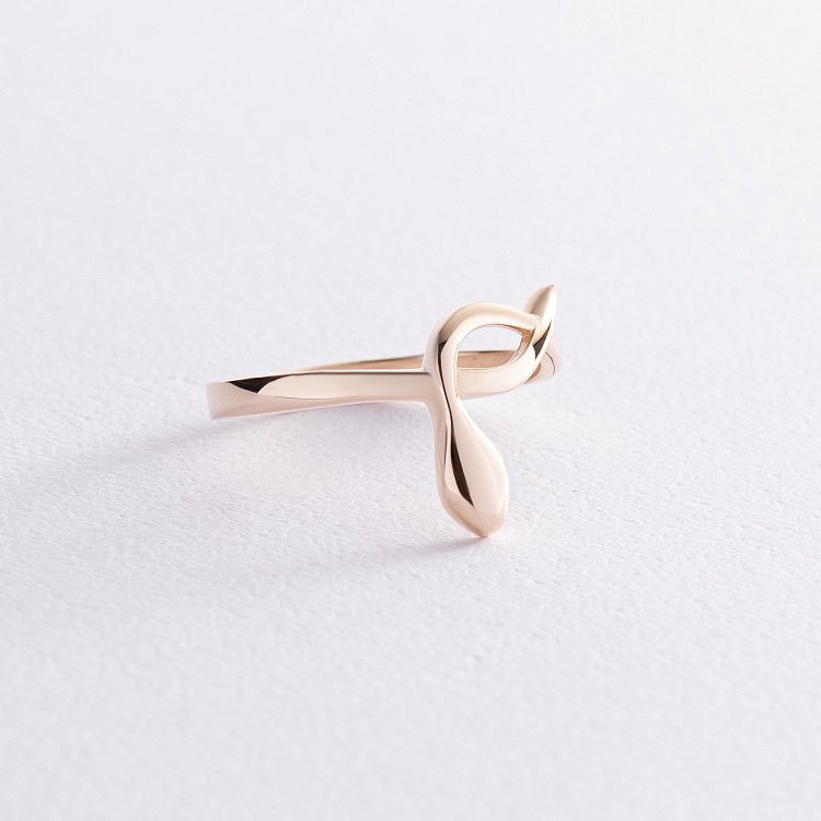 Каблучка "Змія" у жовтому золоті к07425 від ювелірного магазину Онікс - 4