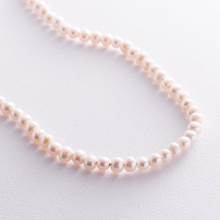 Серебряное колье "Герб Украины - Тризуб" с жемчугом 1098 от ювелирного магазина Оникс - 5