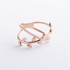 Кольцо "Веточка" в красном золоте к08474 от ювелирного магазина Оникс - 1