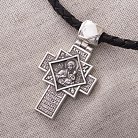 Срібний православний хрест з чорнінням 132488 от ювелирного магазина Оникс - 8