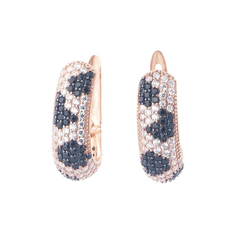 Золотые серьги с фианитами с04986 от ювелирного магазина Оникс