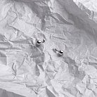 Сережки - пусети "Кульки" в білому золоті (6 мм) с07490 от ювелирного магазина Оникс - 14
