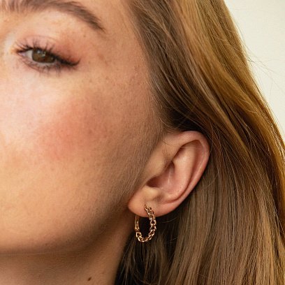 Золотые серьги "Анетт" с07414 №5