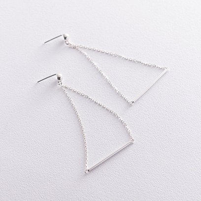 Серебряные серьги "Баланс" 122882 №3