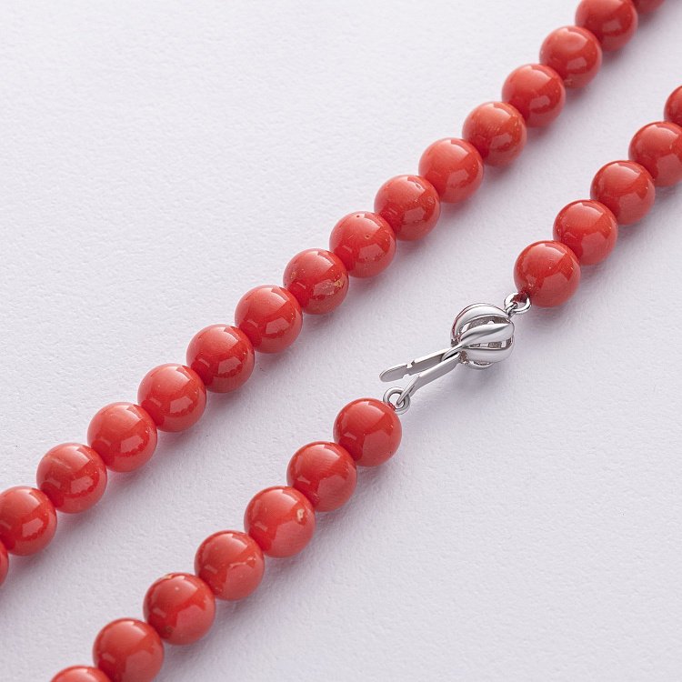 Намисто з коралу (золота застібка) бус016к від ювелірного магазину Онікс - 2