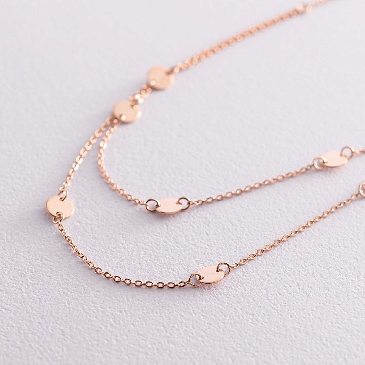 Кольє з монетками в червоному золоті 860401 від ювелірного магазину Онікс - 3