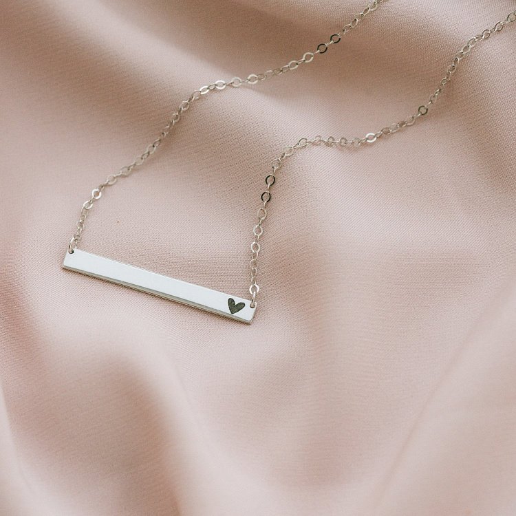 Серебряное колье с гравировкой "Сердце" 18978сер от ювелирного магазина Оникс - 4