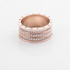 Золотое кольцо с фианитами к05234 от ювелирного магазина Оникс - 2