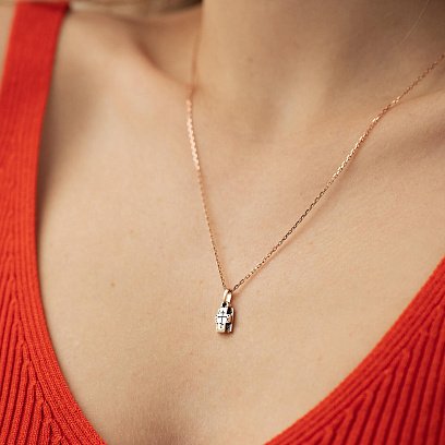 Золота підвіска "Спаси і збережи" (чорніння) п03244 №3