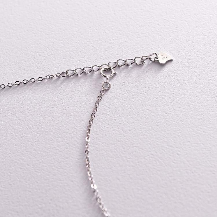 Срібне кольє "Шпилька" з фіанітами 181180 від ювелірного магазину Онікс - 4