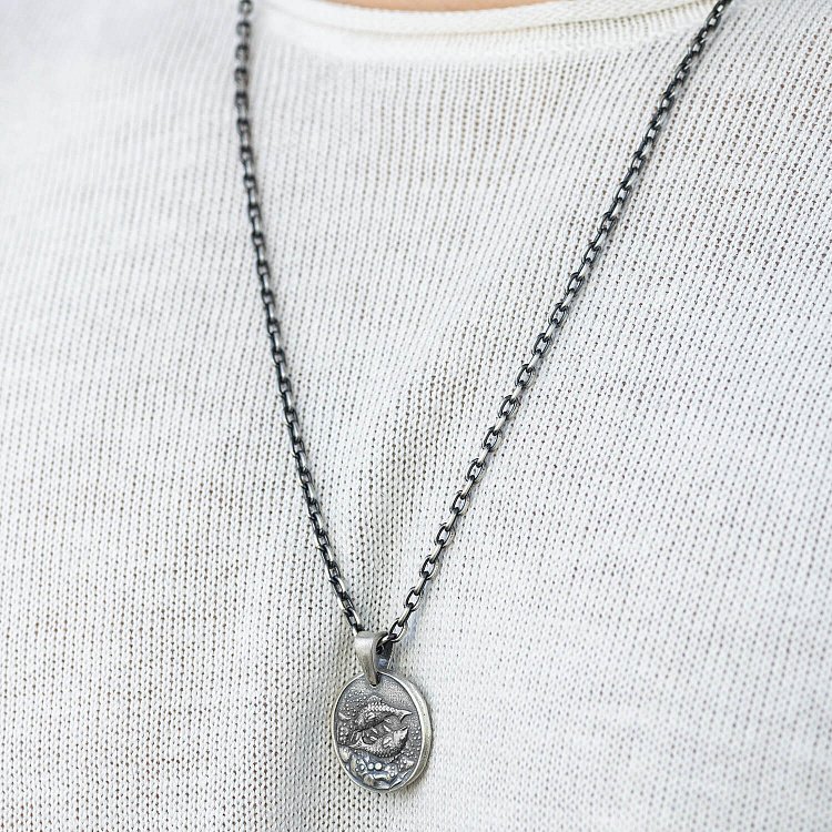 Серебряный кулон "Знак зодиака Рыбы" 133221риби от ювелирного магазина Оникс - 1