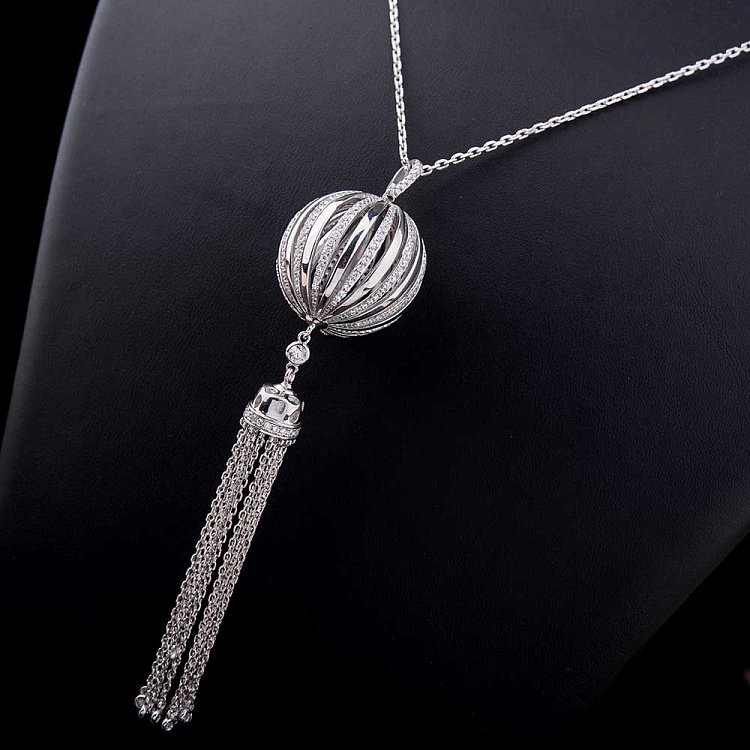 Срібне кольє "Китайський ліхтарик" з фіанітами 18273 від ювелірного магазину Онікс