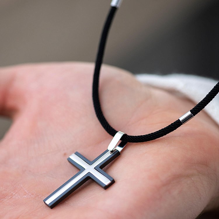 Хрест із білого золота (циркон) 403-00007 від ювелірного магазину Онікс - 5