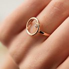 Золотое кольцо "Круговорот" с фианитом к07208 от ювелирного магазина Оникс - 3