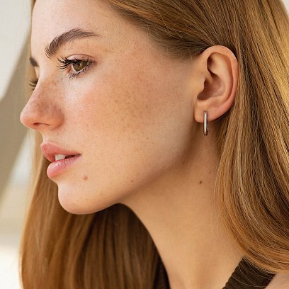 Сережки "Етель" у сріблі 123349 №4