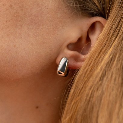 Серьги "Грация" в белом золоте с08954 №2