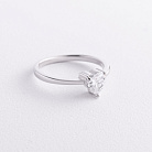 Заручальна каблучка «Серце» з фіанітом 112847 от ювелирного магазина Оникс - 1