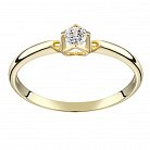 Золотое помолвочное кольцо с бриллиантом zberd907 от ювелирного магазина Оникс - 5