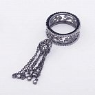 Серебряное кольцо с фианитами 111809 от ювелирного магазина Оникс
