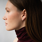 Золоті сережки - кільця з діамантами сб0564sm от ювелирного магазина Оникс - 1