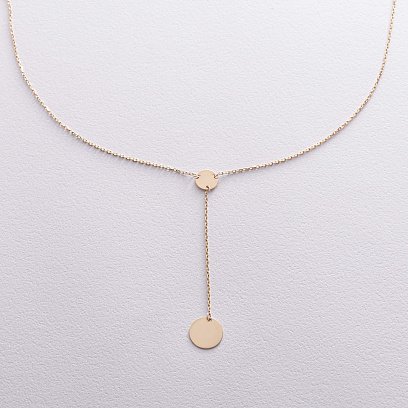 Золоте кольє "Монетки" (можливе гравіювання) кол01478 №2