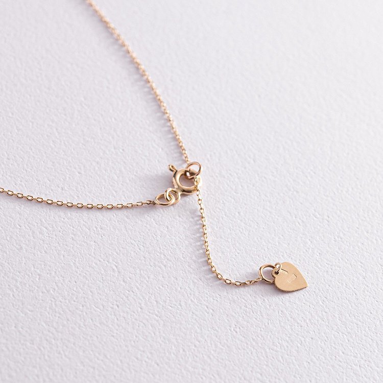 Кольє "Сердечко" у жовтому золоті кол02182 від ювелірного магазину Онікс - 3