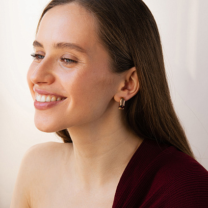 Золоті сережки "Змії" с09591 №4