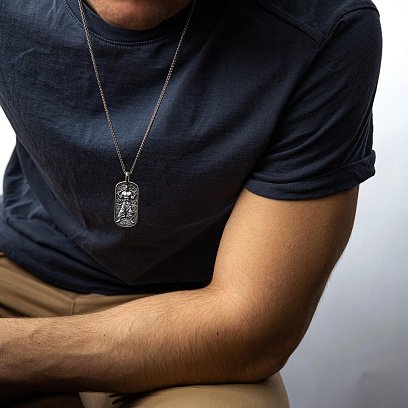 Серебряный кулон "Український козак. Молитва українського націоналіста" (возможна индивидуальная гравировка) 133214 №17