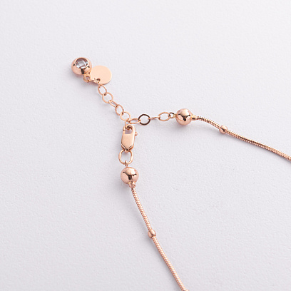 Золотий браслет "Кульки" на ногу б05332 №3