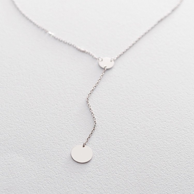 Золотое колье с монетками (возможна гравировка) кол01480 от ювелирного магазина Оникс - 6