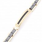 Золотой браслет (керамика, фианит) б04051 от ювелирного магазина Оникс - 1