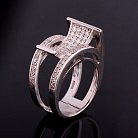 Серебряное кольцо с фианитами "Геометрия" 11682 от ювелирного магазина Оникс - 9