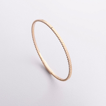 Жесткий браслет "Kylie" в желтом золоте б05543