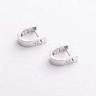 Золоті сережки "Love" з фіанітами с09705 от ювелирного магазина Оникс - 1