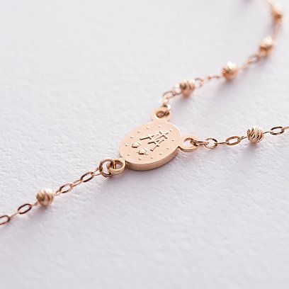 Золоте кольє "Розарій" з хрестиком і ладанкою кол01154 №4