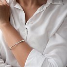 Жорсткий браслет в білому золоті (фіаніти) б04422 от ювелирного магазина Оникс - 3