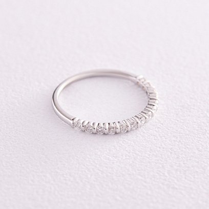 Золота каблучка з доріжкою каменів (діаманти) кб0452са №3