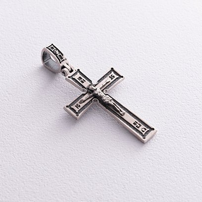 Срібний хрест "Розп'яття. Спаси і Збережи" кду-18 №5