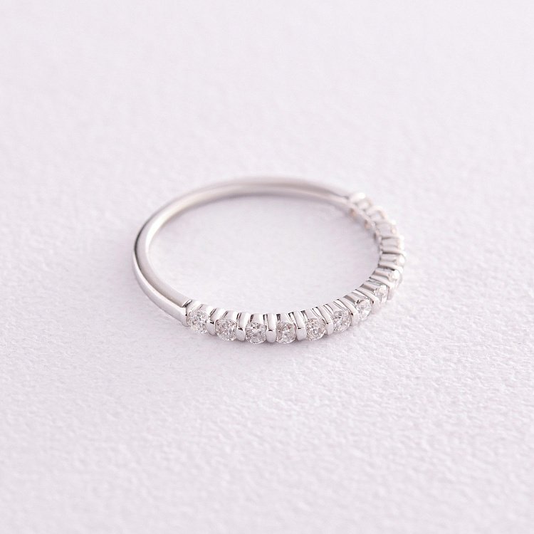 Золота каблучка з доріжкою каменів (діаманти) кб0452са від ювелірного магазину Онікс - 2