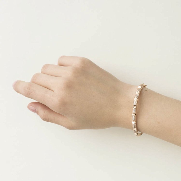 Золотий браслет з фіанітами б03067 від ювелірного магазину Онікс - 2