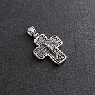 Православний срібний хрест "Розп'яття. Спаси і Збережи" 133308 от ювелирного магазина Оникс - 1