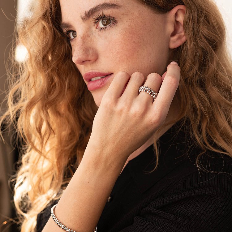 Жорсткий браслет "Тереза" у сріблі 141416 від ювелірного магазину Онікс - 4