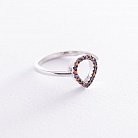 Серебряное кольцо "Капелька" с разноцветными фианитами 112561 от ювелирного магазина Оникс