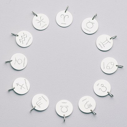 Срібний кулон з гравіюванням "Знак Зодіаку" 132722z